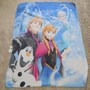 Disney Frozen Blanket - Dark Gray & Light Blue Trim